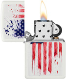 Zippo US Flag Design White Matte 49783