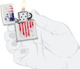 Zippo US Flag Design White Matte 49783