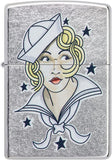 Zippo Sailor Girl Tattoo Design Street Chrome 49789