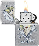Zippo Sailor Girl Tattoo Design Street Chrome 49789