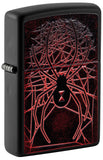 Zippo Spider Design Texture Print Black Matte 49791