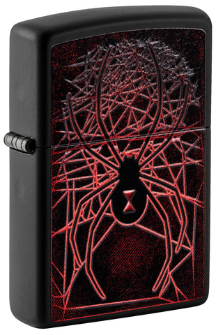 Zippo Spider Design Texture Print Black Matte 49791