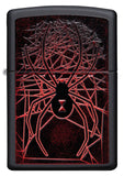 Zippo Spider Design Texture Print Black Matte 49791