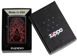 Zippo Spider Design Texture Print Black Matte 49791