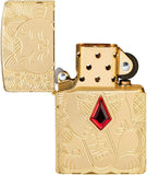 Zippo Lucky Cat Design Armor High Polish Brass 49802