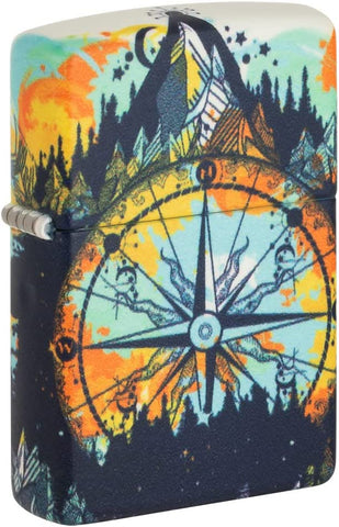 Zippo Compass Mountain Design 540 Color Glow in The Dark 49805