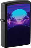 Zippo Sunset Black Light Design Black Matte 49809