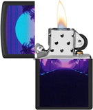 Zippo Sunset Black Light Design Black Matte 49809