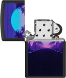 Zippo Sunset Black Light Design Black Matte 49809