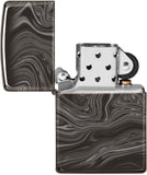 Zippo Marble Pattern 360 Design High Polish Black 49812