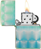 Zippo Pattern 360 Design High Polish Teal 49813