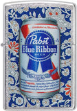 Zippo Pabst Blue Ribbon Can Street Chrome 49821