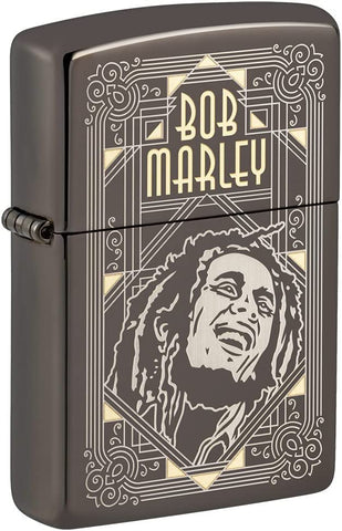 Zippo Bob Marley Laser Two Tone Black Ice 49825
