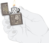 Zippo Bob Marley Laser Two Tone Black Ice 49825