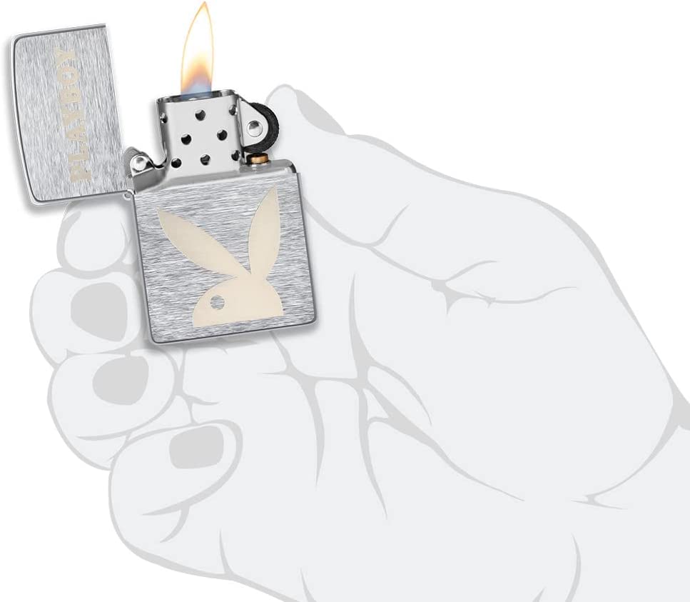Zippo Playboy Rabbit Head Brushed Chrome 49831 – Real Guts Outdoor