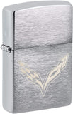 Zippo Chevrolet Corvette Logo Brushed Chrome 49832