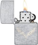 Zippo Chevrolet Corvette Logo Brushed Chrome 49832