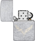 Zippo Chevrolet Corvette Logo Brushed Chrome 49832