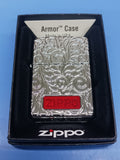 Zippo Swirl Pattern Deep Carved Design High Polish Chrome Armor 49880