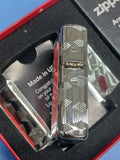 Zippo Stylish Pattern MultiCut Deep Carve High Polish Chrome Armor 49881