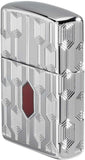 Zippo Stylish Pattern MultiCut Deep Carve High Polish Chrome Armor 49881