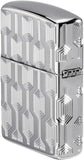 Zippo Stylish Pattern MultiCut Deep Carve High Polish Chrome Armor 49881
