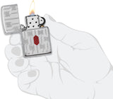Zippo Stylish Pattern MultiCut Deep Carve High Polish Chrome Armor 49881