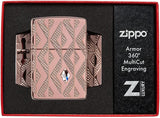 Zippo Armor® Geometric Diamond Pattern Design 49702