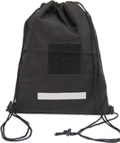 Tactical Heavy Duty Drawstring Backpack Army Military Sack (BLACK 08059)
