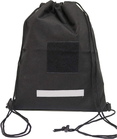 Tactical Heavy Duty Drawstring Backpack Army Military Sack (BLACK 08059)