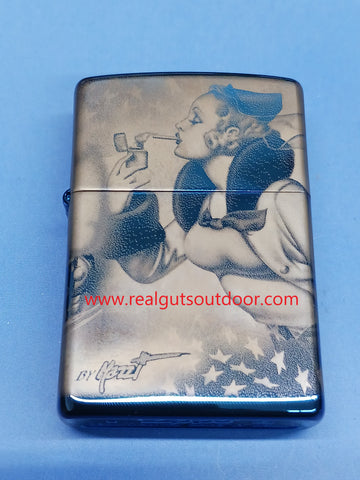 Zippo Mazzi Windy Girl 540 Color 19332 High Polish Blue Color