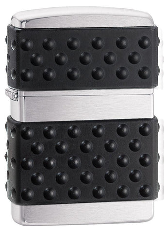 Zippo Black Zip Guard Brushed Chrome 200ZP