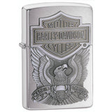 Zippo Harley-Davidson Eagle Emblem Brushed Chrome 200HD.H284