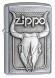 Zippo Bull Skull Emblem Street Chrome 20286