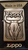 Zippo Bull Skull Emblem Street Chrome 20286