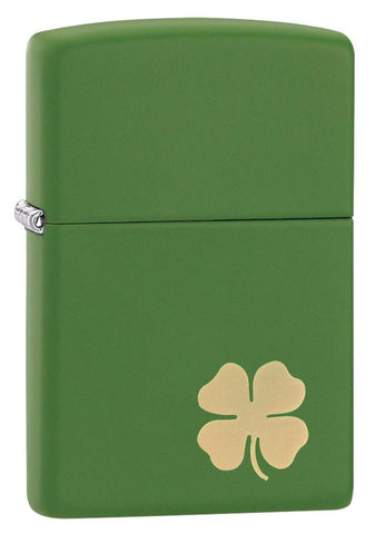 Zippo Four Leaf Clover Green Matte 21032