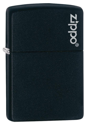 Zippo Black Matte with Logo 218ZL