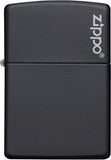 Zippo Black Matte with Logo 218ZL