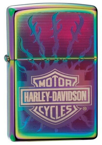 Zippo Harley Davidson Flaming Barbed Wire Spectrum 24031