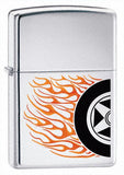 Zippo Burning Rubber High Polish Chrome 24036