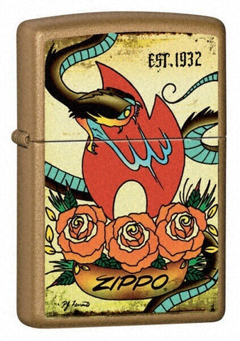 Zippo Tattoo Art Tattoo Honey Gold 24043