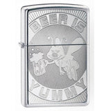Zippo Beer is Yummy High Polish Chrome 24047