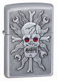 Zippo Wrenching Headache Emblem Satin Chrome 24052