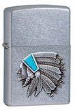 Zippo Native Chief Emblem Street Chrome 24063