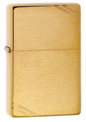 Zippo Vintage Brushed Brass with Slashes 240