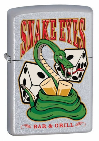Zippo Snake Eyes American Hardcore Satin Chrome 24262