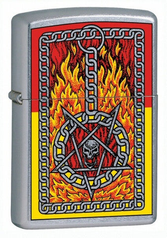 Zippo Burning Chains Street Chrome 24265