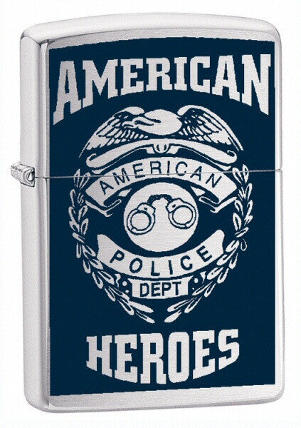Zippo American Hero Police Street Chrome 24353
