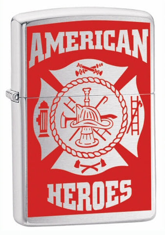 Zippo American Hero Firefighter Street Chrome 24354