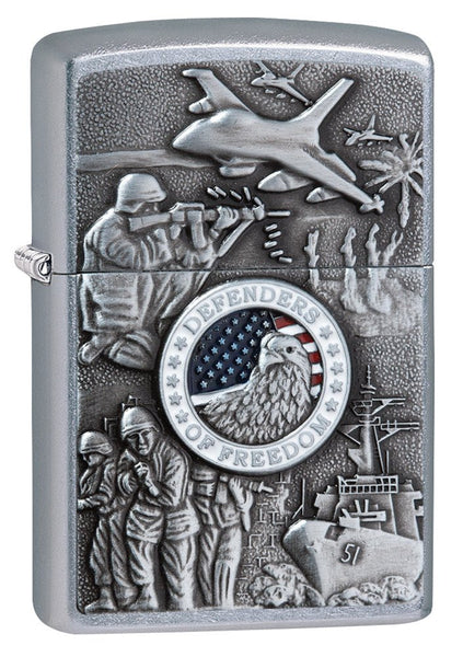 Zippo Joined Forces Emblem Street Chrome 24457